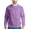 Violet Paisley Bandana Print Men's Sweatshirt-grizzshop