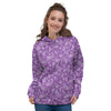 Violet Paisley Bandana Print Women's Hoodie-grizzshop