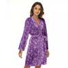 Violet Paisley Bandana Print Women's Robe-grizzshop