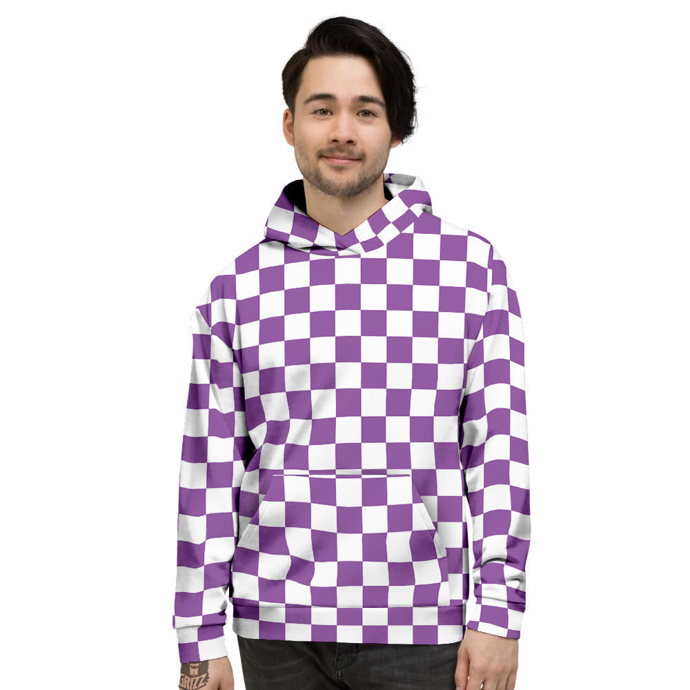 Purple hot sale checkered hoodie