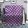 Violet Purple Color Polka Dot Print Pattern Blanket-grizzshop