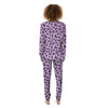 Violet Purple Cow Print Pattern Women's Pajamas-grizzshop