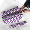 Violet Purple Wave Striped Print Umbrella-grizzshop