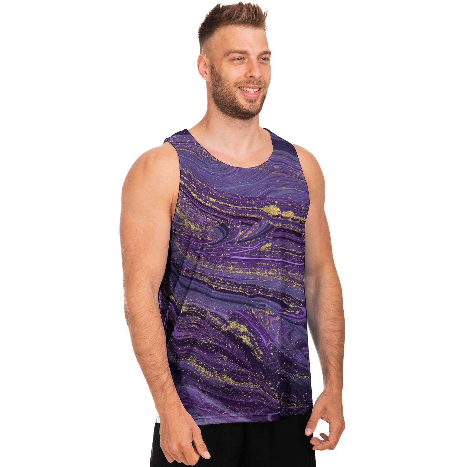 Violet Marble Men's Tank Tops-grizzshop
