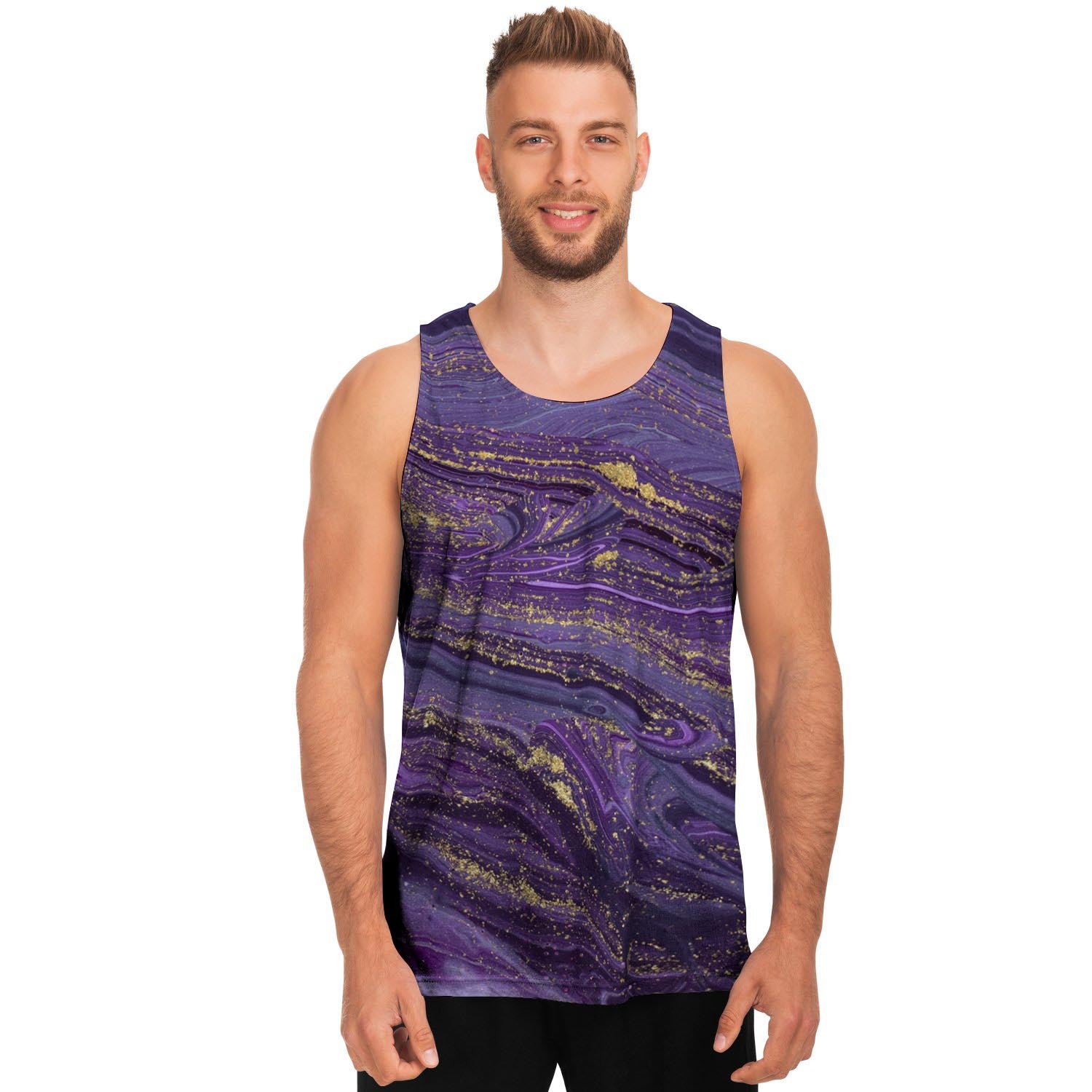 Violet Marble Men's Tank Tops-grizzshop