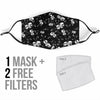 Violin Pattern Print Face Mask-grizzshop