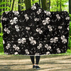 Violin Pattern Print Hooded Blanket-grizzshop