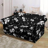 Violin Pattern Print Loveseat Cover-grizzshop