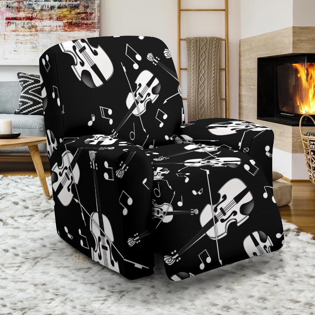 Violin Pattern Print Recliner Cover-grizzshop