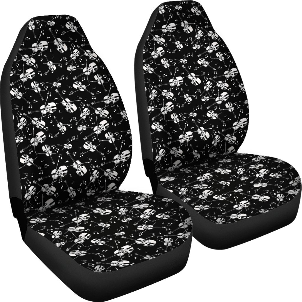 Violin Pattern Print Universal Fit Car Seat Cover-grizzshop