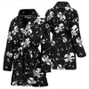 Violin Pattern Print Women Long Robe-grizzshop