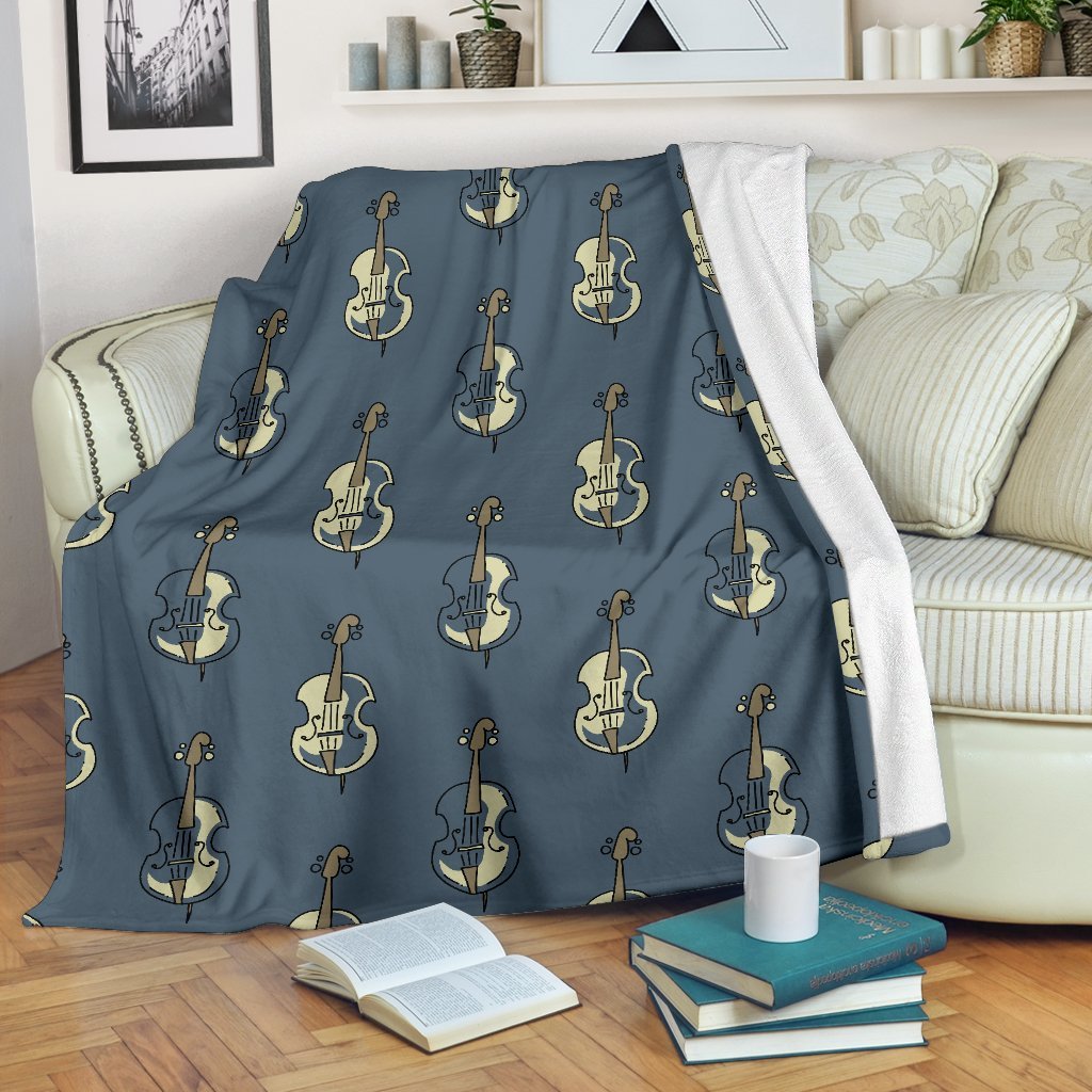 Violin Print Pattern Blanket-grizzshop