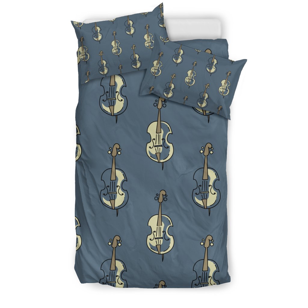 Violin Print Pattern Duvet Cover Bedding Set-grizzshop