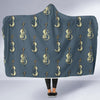 Violin Print Pattern Hooded Blanket-grizzshop