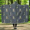 Violin Print Pattern Hooded Blanket-grizzshop