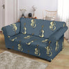 Violin Print Pattern Loveseat Cover-grizzshop