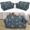 Violin Print Pattern Loveseat Cover-grizzshop