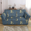 Violin Print Pattern Loveseat Cover-grizzshop