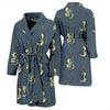 Violin Print Pattern Men Long Robe-grizzshop