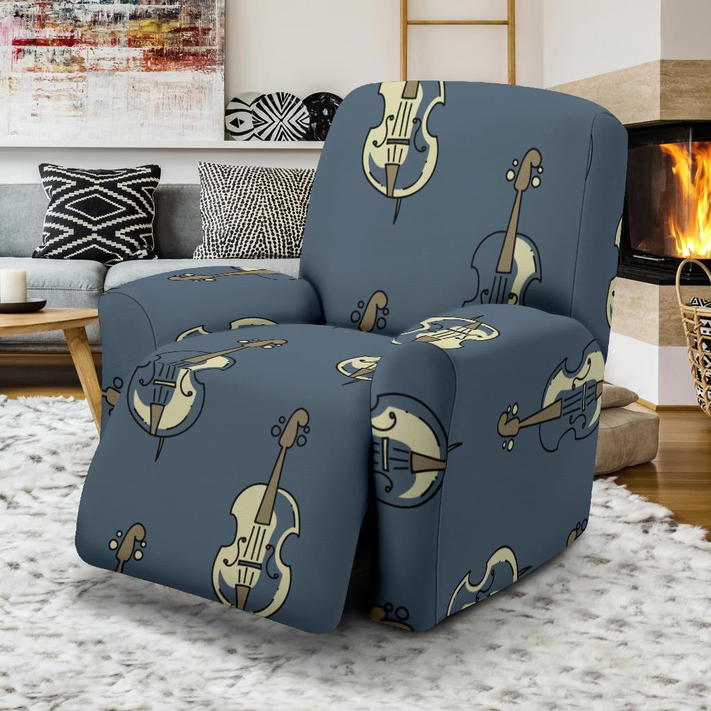 Violin Print Pattern Recliner Cover-grizzshop