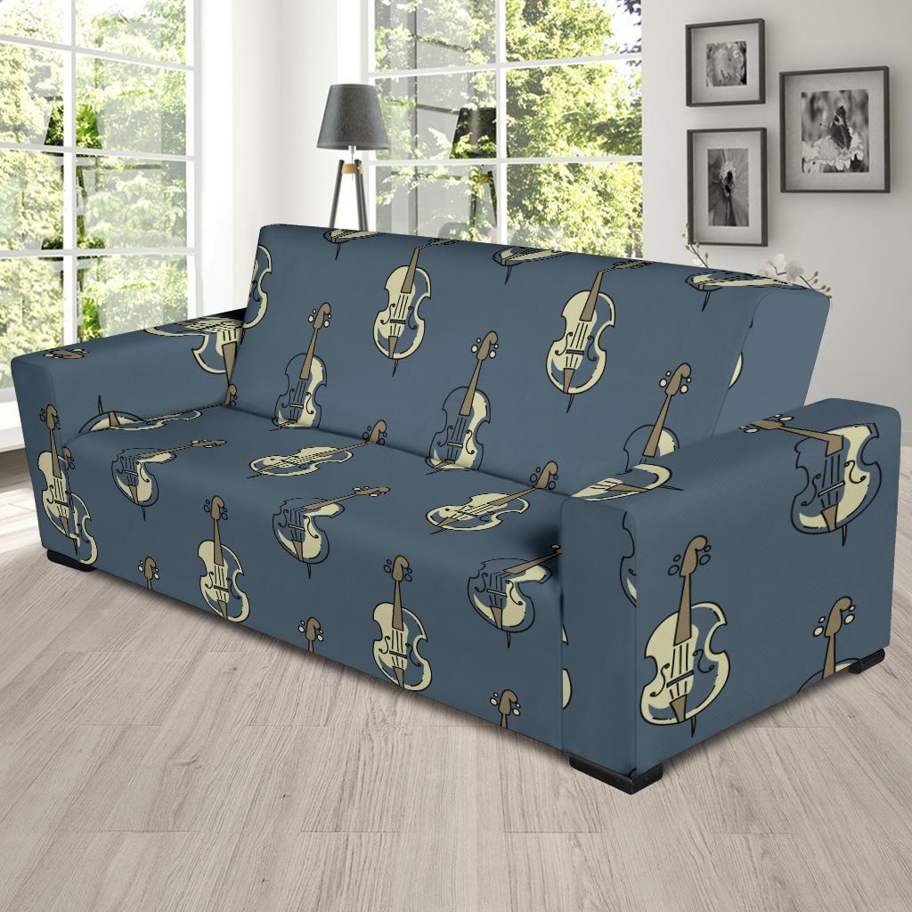 Violin Print Pattern Sofa Covers-grizzshop