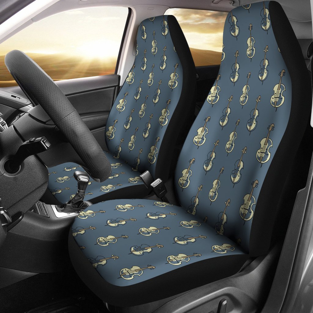 Violin Print Pattern Universal Fit Car Seat Cover-grizzshop