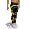 Virgo Sign Black And Gold Print Men's Leggings-grizzshop