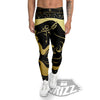 Virgo Sign Black And Gold Print Men's Leggings-grizzshop