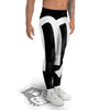 Virgo Sign White And Black Print Men's Leggings-grizzshop