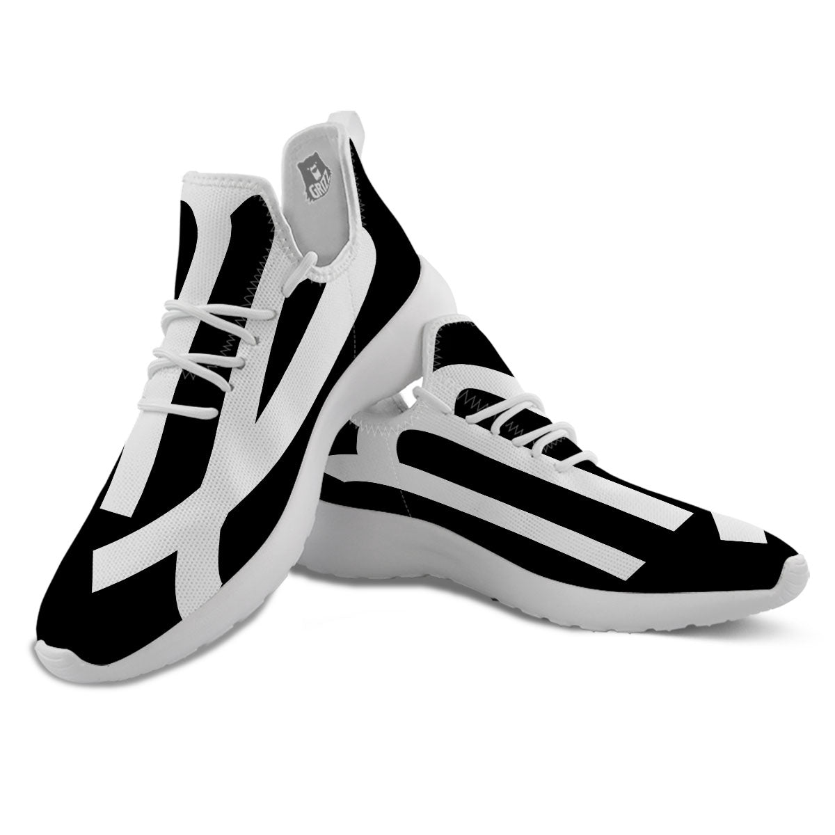 Virgo Sign White And Black Print White Athletic Shoes-grizzshop