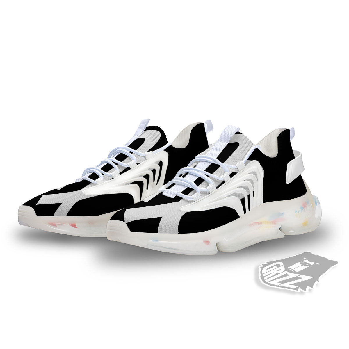 Virgo Sign White And Black Print White Gym Shoes-grizzshop