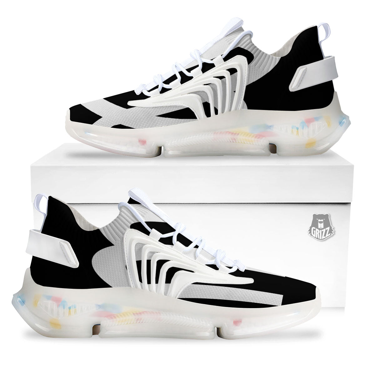 Virgo Sign White And Black Print White Gym Shoes-grizzshop