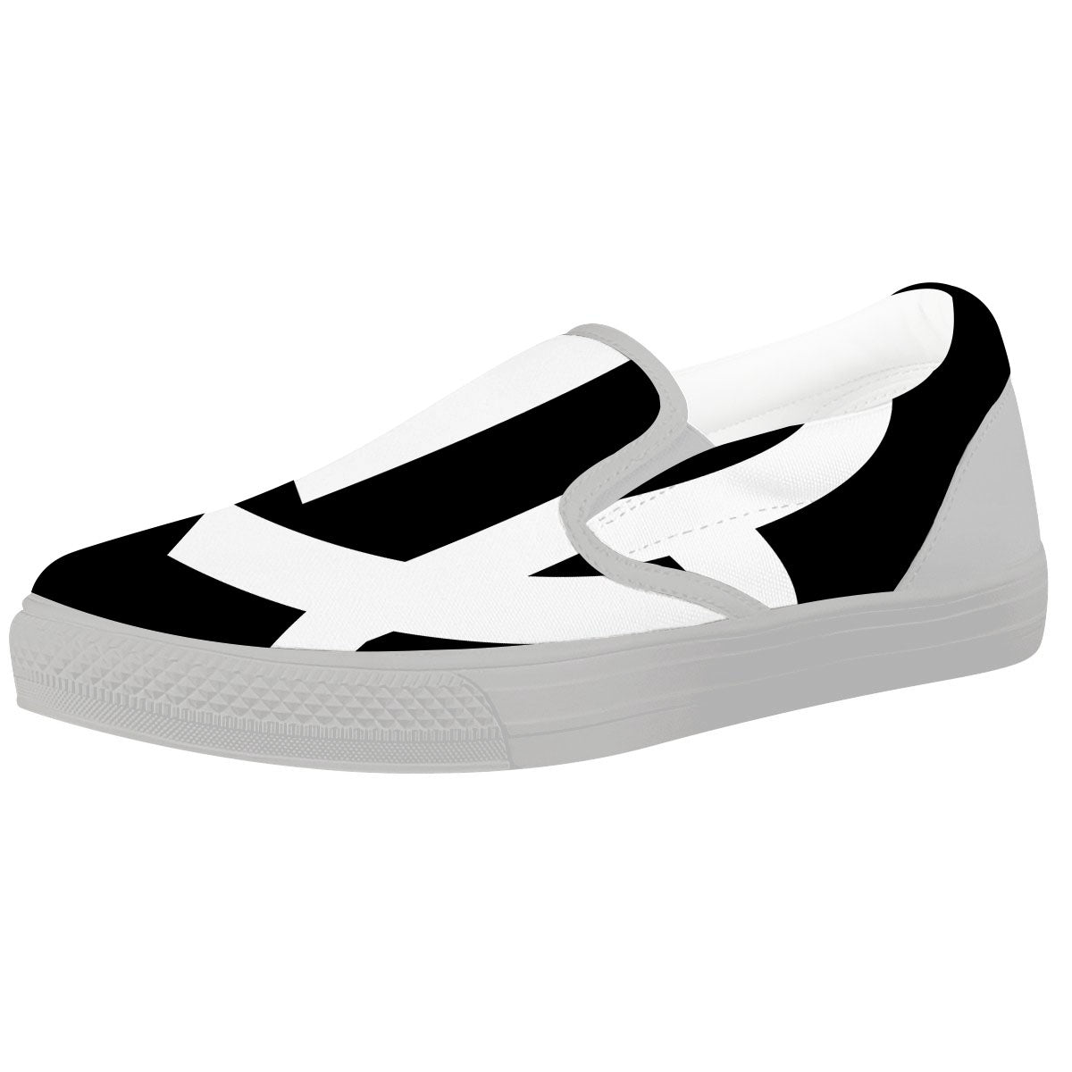 Virgo Sign White And Black Print White Slip On Shoes-grizzshop
