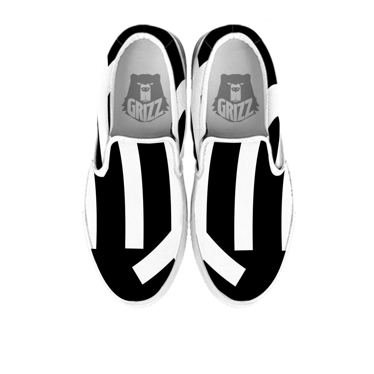 Virgo Sign White And Black Print White Slip On Shoes-grizzshop
