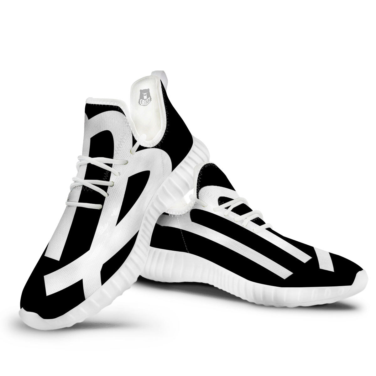 Virgo Sign White And Black Print White Walking Shoes-grizzshop
