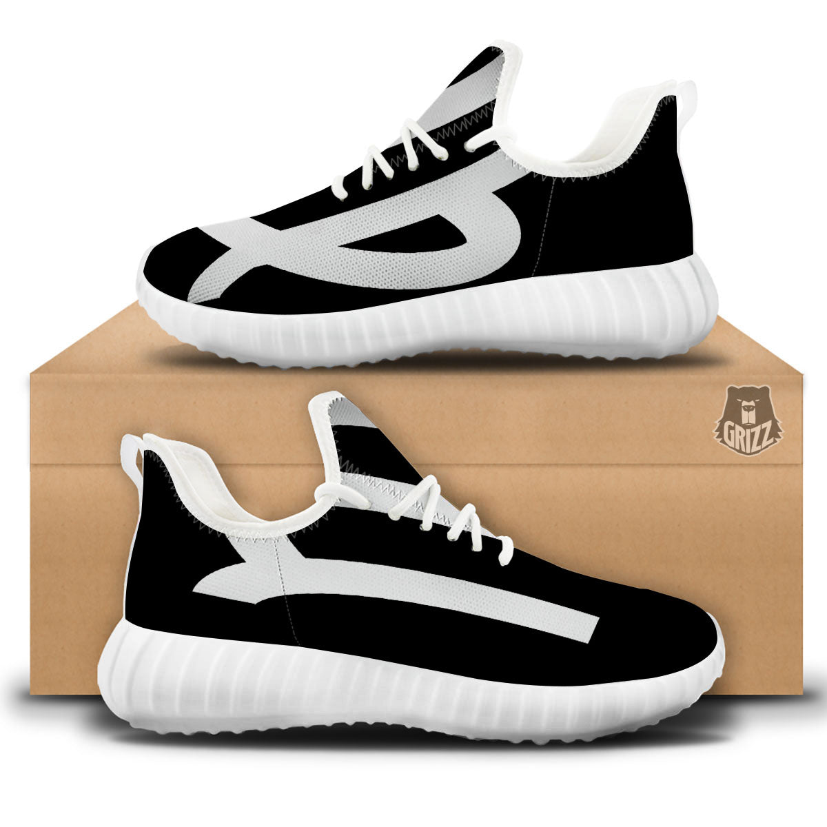 Virgo Sign White And Black Print White Walking Shoes-grizzshop
