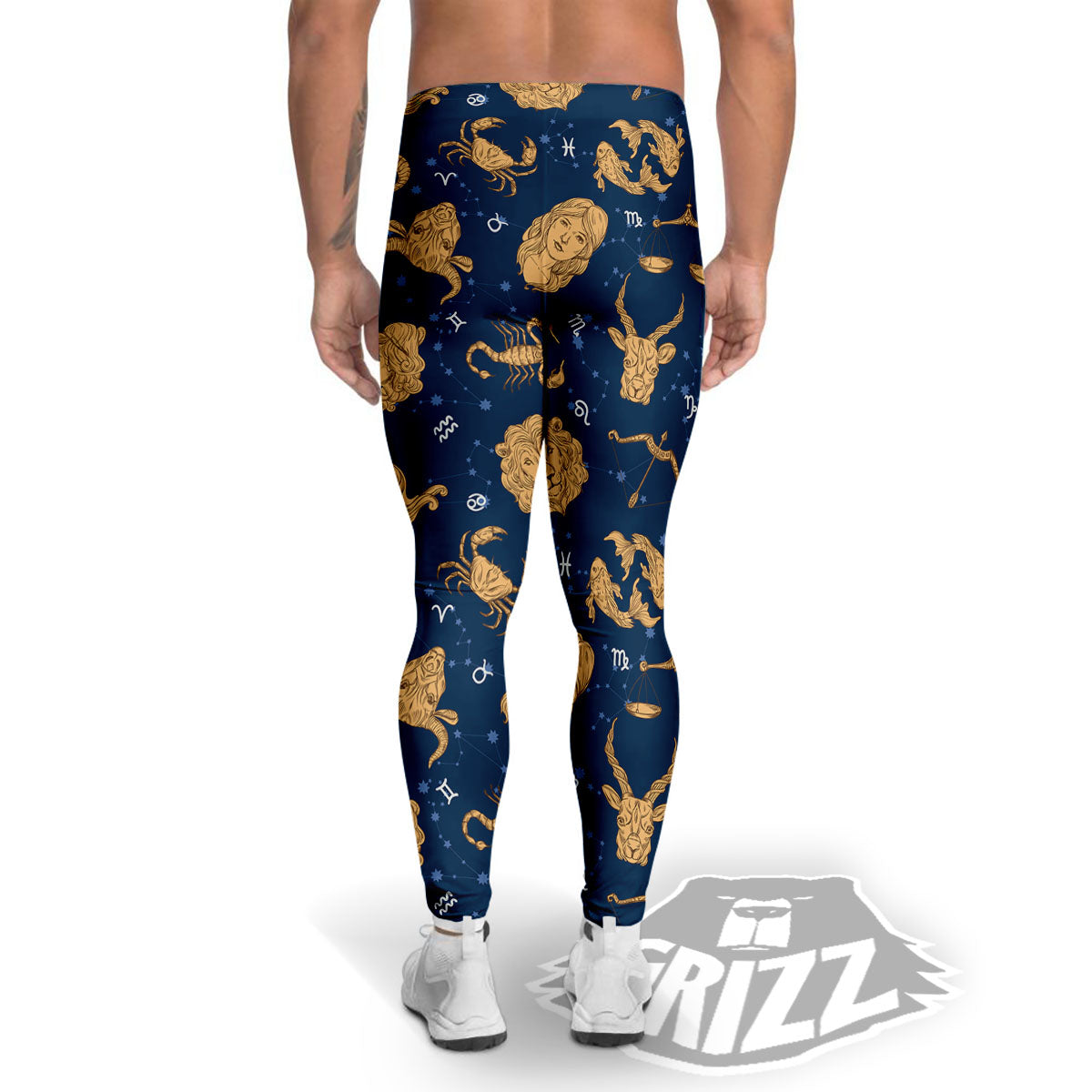 Virgo Zodiac Purple Print Pattern Men's Leggings-grizzshop