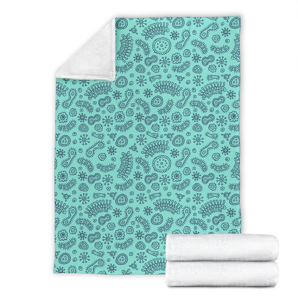 Virus Bacteria Pattern Print Blanket-grizzshop