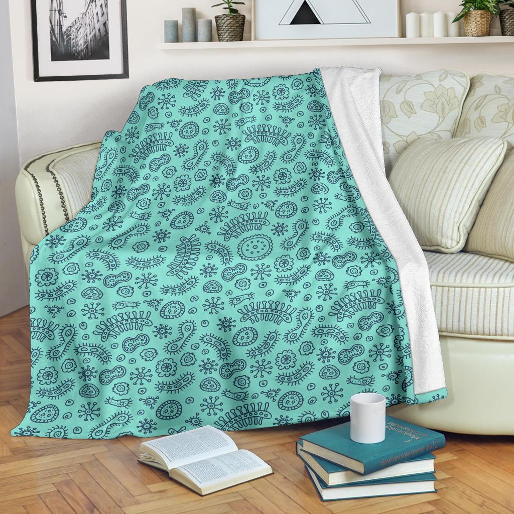 Virus Bacteria Pattern Print Blanket-grizzshop