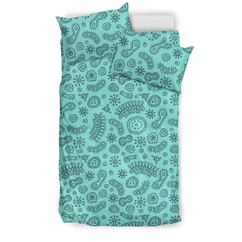 Virus Bacteria Pattern Print Duvet Cover Bedding Set-grizzshop