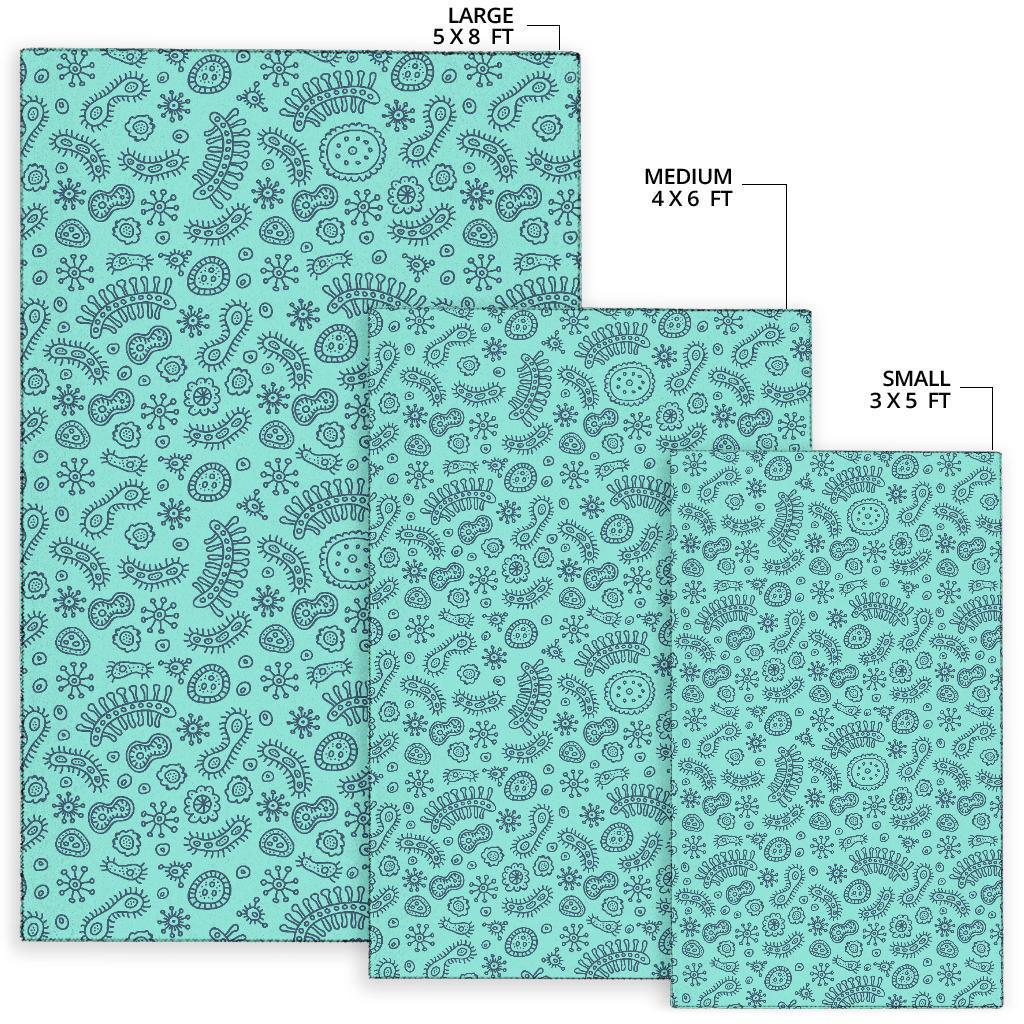 Virus Bacteria Pattern Print Floor Mat-grizzshop
