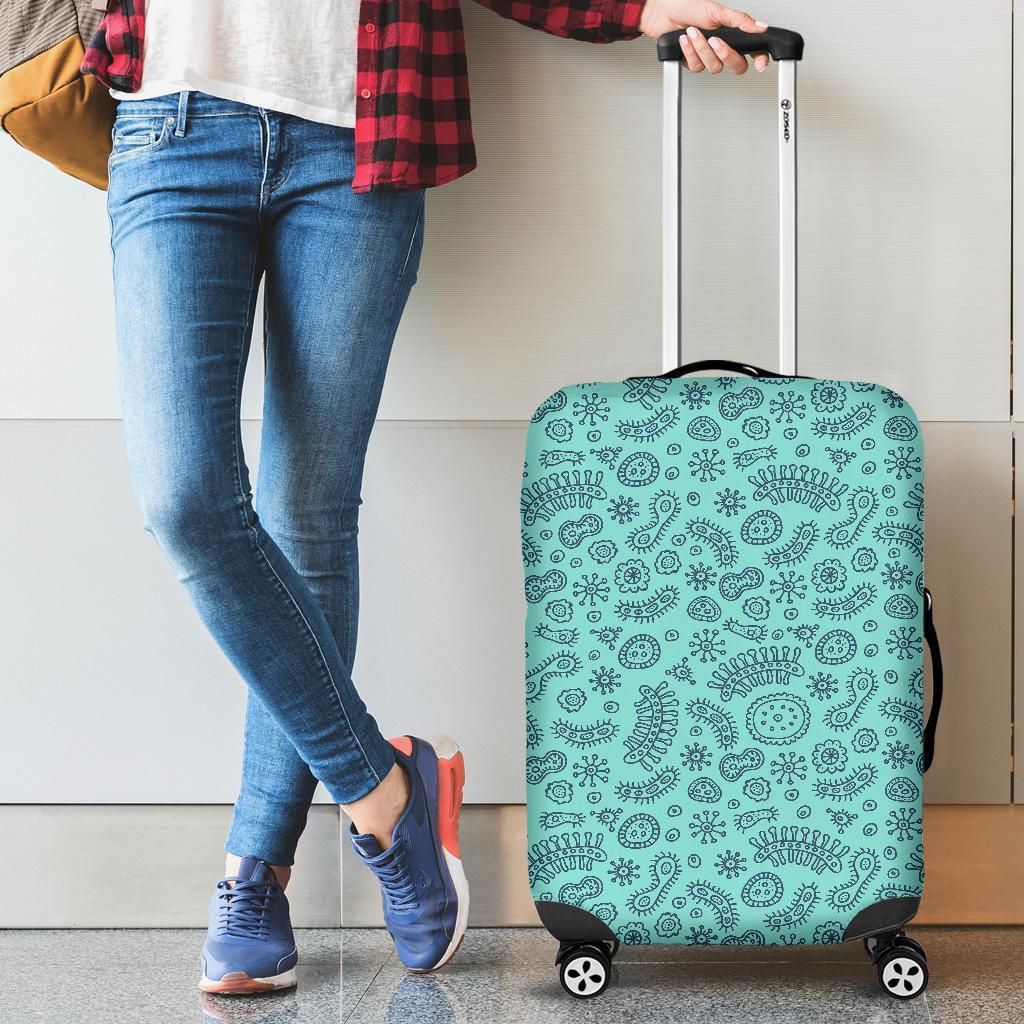 Virus Bacteria Pattern Print Luggage Cover Protector-grizzshop