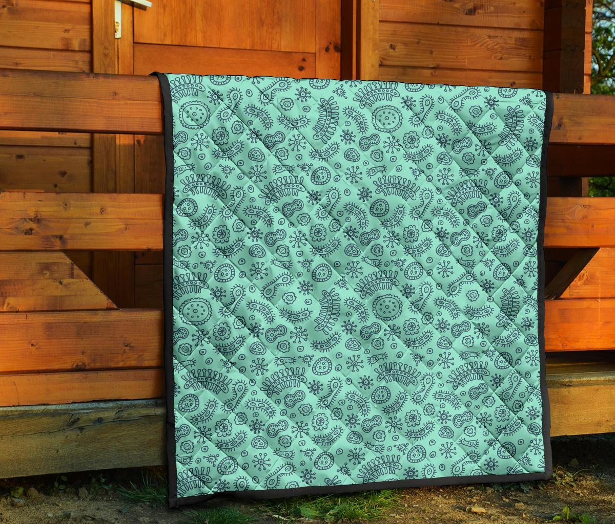 Virus Bacteria Pattern Print Quilt-grizzshop