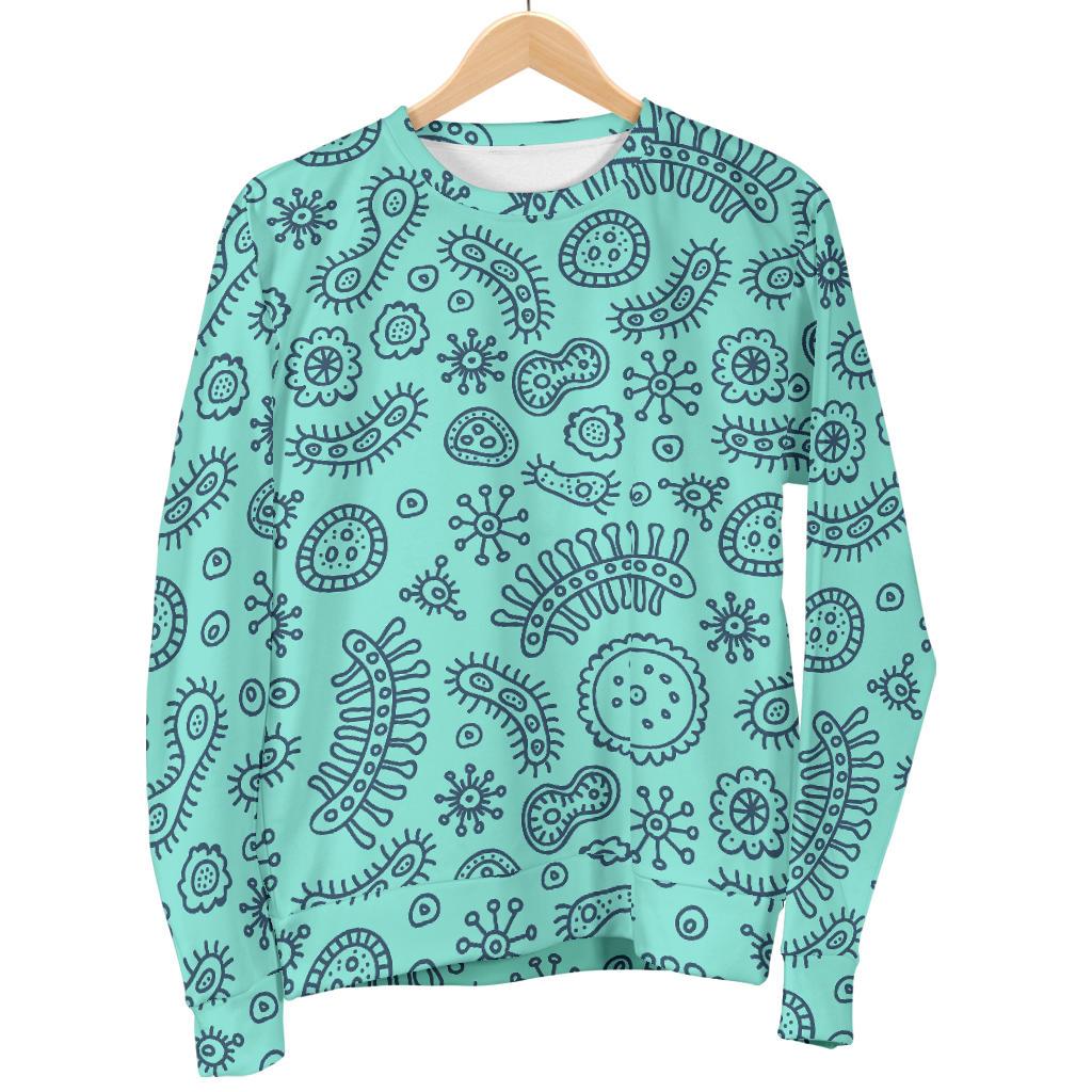 Virus Bacteria Pattern Print Women's Sweatshirt-grizzshop