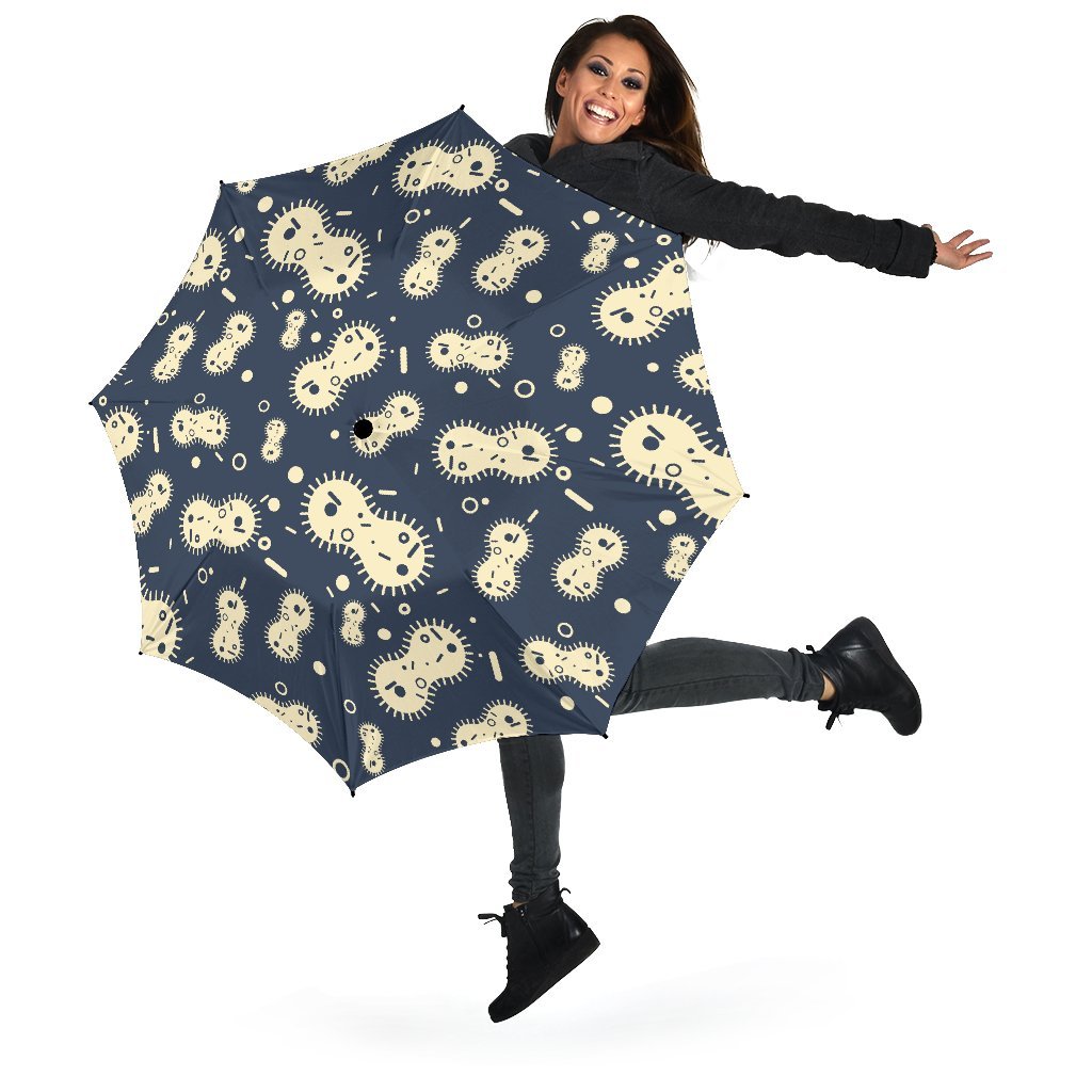 Virus Bacteria Print Pattern Automatic Foldable Umbrella-grizzshop