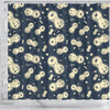 Virus Bacteria Print Pattern Bathroom Shower Curtain-grizzshop