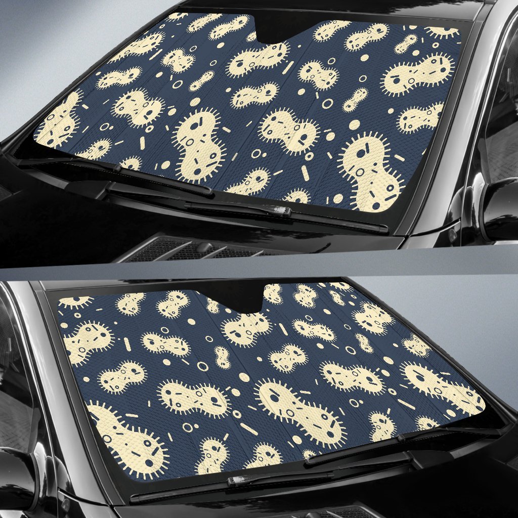 Virus Bacteria Print Pattern Car Sun Shade-grizzshop