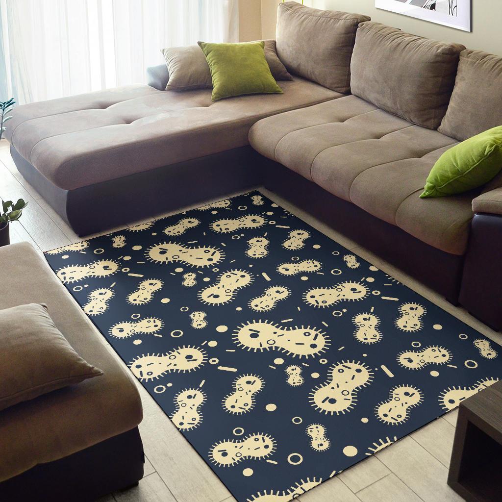 Virus Bacteria Print Pattern Floor Mat-grizzshop