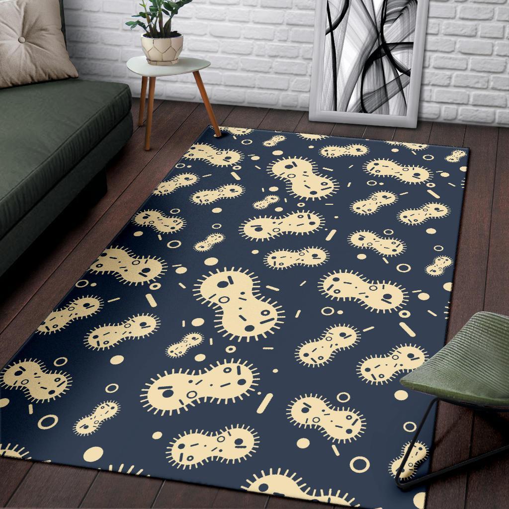 Virus Bacteria Print Pattern Floor Mat-grizzshop