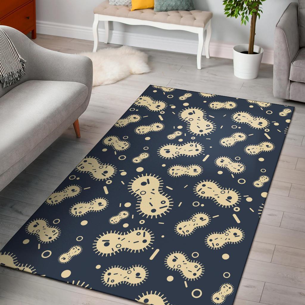 Virus Bacteria Print Pattern Floor Mat-grizzshop